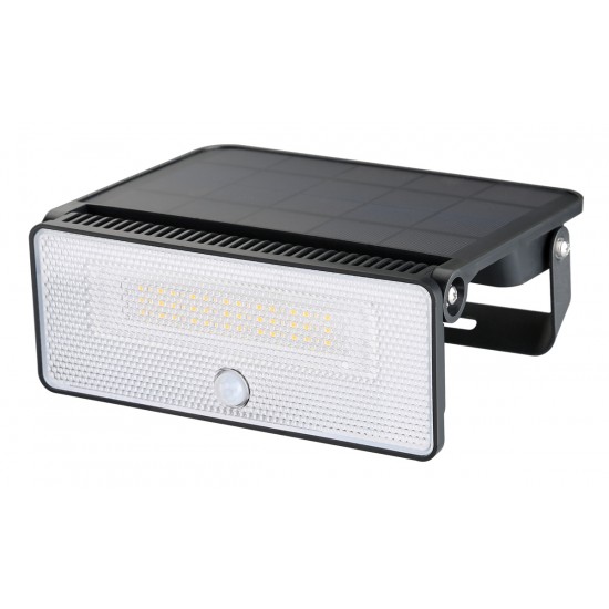POWERTECH LED ηλιακό φωτιστικό PT-1518 με αισθητήρα κίνησης, 12W, 3600mAh, μαύρο
