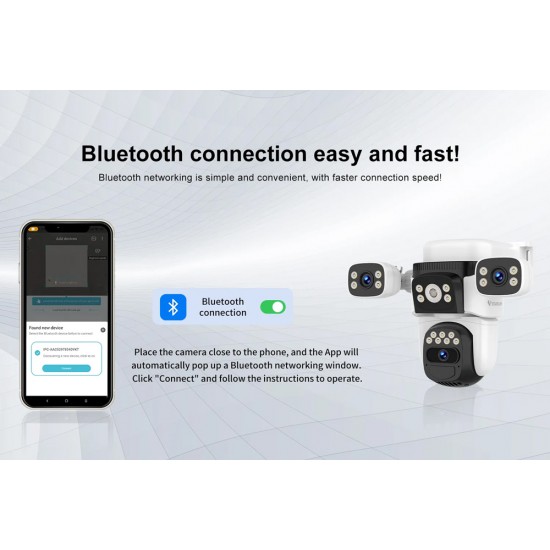 VSTARCAM smart ηλιακή κάμερα CB621SR, triple lens, 2MP, WiFi, SD, PTZ, IP66