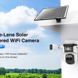 VSTARCAM smart ηλιακή κάμερα CB621SR, triple lens, 2MP, WiFi, SD, PTZ, IP66