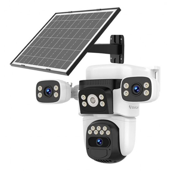 VSTARCAM smart ηλιακή κάμερα CB621SR, triple lens, 2MP, WiFi, SD, PTZ, IP66