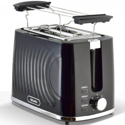 BRUNO φρυγανιέρα BRN-0274, 2 θέσεων, 900W, με σχάρα ψησίματος, μαύρη