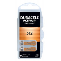 DURACELL μπαταρίες ακουστικών βαρηκοΐας Activair 312, 1.45V, 6τμχ