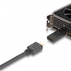 DELOCK αντάπτορας DisplayPort σε HDMI 61086, 4K/60Hz, active, μαύρος