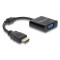 DELOCK αντάπτορας HDMI σε VGA 61077, 1080p, μαύρος