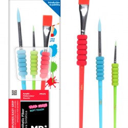 ARTIX PAINTS σετ παιδικών πινέλων ζωγραφικής PP279, διάφορα χρώματα, 3τμχ