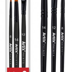 ARTIX PAINTS σετ πινέλων ζωγραφικής PP281, μαύρο, 3τμχ