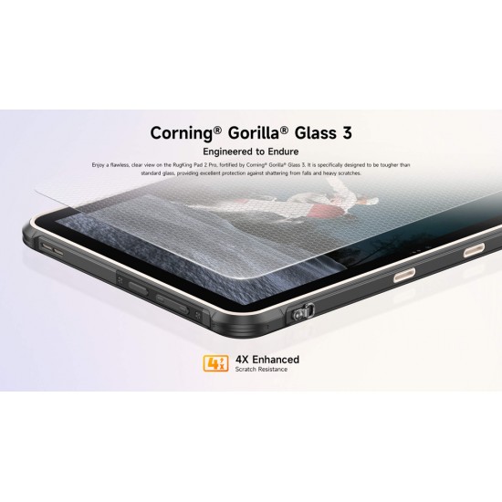 ULEFONE tablet RugKing Pad 2 Pro, 10.1", 8/256GB, 10200mAh, IP68/IP69K/MIL-STD-810H, 4G, μαύρο