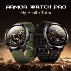 ULEFONE smartwatch Armor Watch Pro, 2x λουράκια, heart rate, 1.50" AMOLED, GPS, 5 ΑΤΜ/IP68/IP69K/MIL-STD-810H, μαύρο