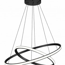 POWERTECH LED φωτιστικό οροφής PT-1525, 25W, 4000K, Φ40x120cm, μαύρο
