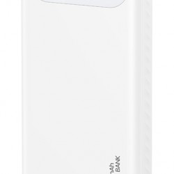 USAMS power bank CD249 με οθόνη, 3x θύρες εξόδου, 10000mAh, PD20W, λευκό