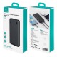 USAMS power bank CD253, 2x θύρες εξόδου, 10000mAh, 10W, μαύρο