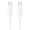 USAMS καλώδιο USB-C SJ763, 60W, 480Mbps, 1m, λευκό