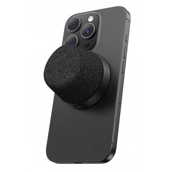 USAMS μίνι φορητό ηχείο YX016, μαγνητικό, 3W, Bluetooth, 700mAh, μαύρο