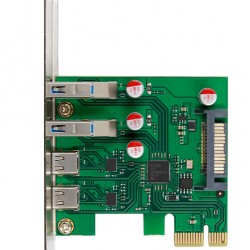 POWERTECH κάρτα επέκτασης PCIe σε 2x USB & 2x USB-C ST632, 5Gbps, NEC D720201