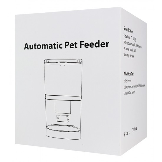 BRUNO smart ταΐστρα κατοικίδιων BRN-0270 με κάμερα 0.3MP, 6L, WiFi, μαύρη