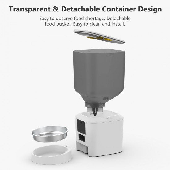 BRUNO smart ταΐστρα κατοικίδιων BRN-0269, 7L, WiFi, λευκή