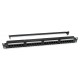 POWERTECH patch panel NETW-0046 για rack 19"/1U, 24 θυρών, CAT 6 UTP, μαύρο