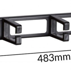 POWERTECH cable management NETW-0049 για rack 19"/1U, 5x γάντζοι, μαύρο
