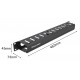 POWERTECH cable management NETW-0047 για rack 19"/1U, μεταλλικό, μαύρο