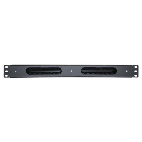 POWERTECH cable management NETW-0048 για rack 19"/1U, πλαστικό, μαύρο