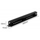POWERTECH cable management NETW-0048 για rack 19"/1U, πλαστικό, μαύρο