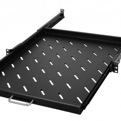 POWERTECH πτυσσόμενο ράφι για rack 19" NETW-0041, βάθος 570mm, μαύρο