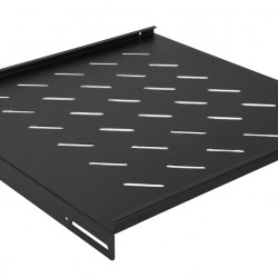 POWERTECH σταθερό ράφι για rack 19" NETW-0043, βάθος 475mm, μαύρο
