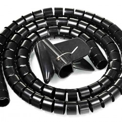 POWERTECH δεματικό καλωδίων TIES-083, πλαστικό, Φ20mm, 2m, μαύρο