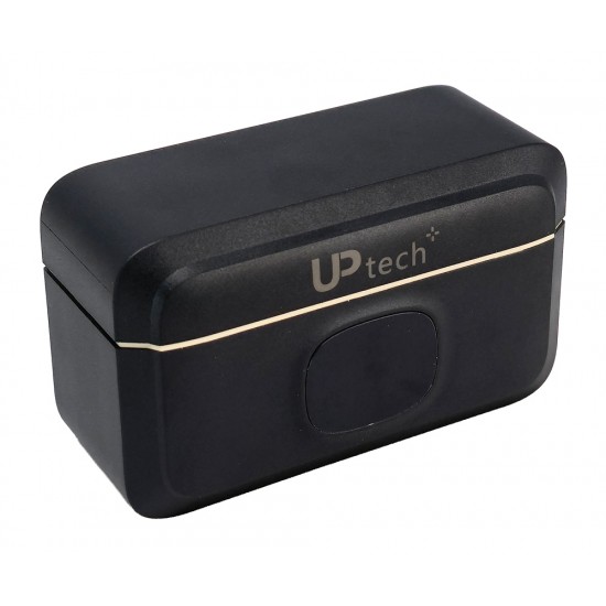 UPTECH ασύρματα μικρόφωνα UPWS-08 με θήκη φόρτισης, USB-C, 2.4GHz, μαύρο
