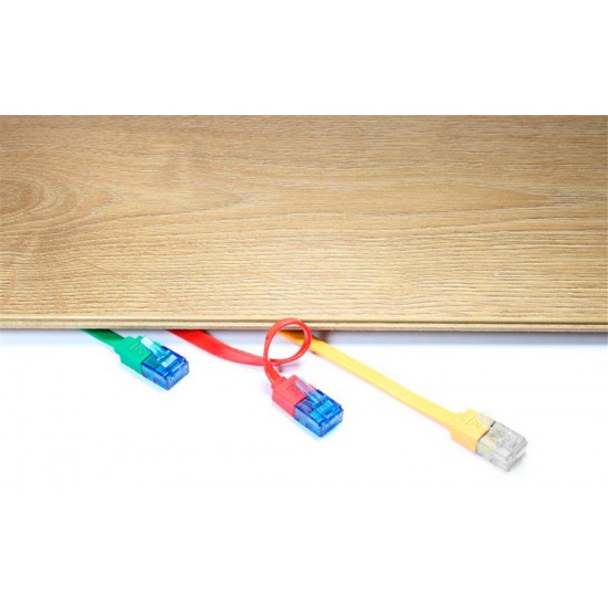 GOOBAY καλώδιο δικτύου 96303, CAT 6A U/UTP, flat, 500MHz, Copper, 0.5m, λευκό