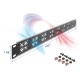 DELOCK κάλυμμα για 8x 40mm ανεμιστήρες 67414 για rack 19"/1U, μεταλλικό, μαύρο