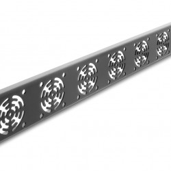 DELOCK κάλυμμα για 8x 40mm ανεμιστήρες 67414 για rack 19"/1U, μεταλλικό, μαύρο
