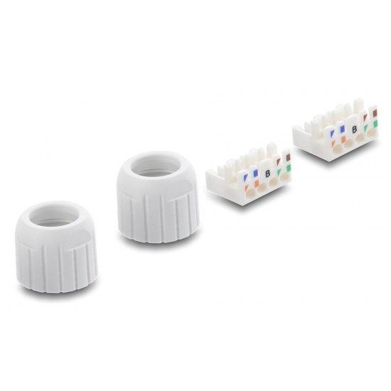 DELOCK σύνδεσμος LSA 91126, CAT 6A unshielded, tool-free, λευκός