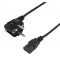 POWERTECH καλώδιο τροφοδοσίας CAB-P042, 3x 0.75mm², copper, 1m, μαύρο