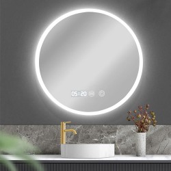 BRUNO καθρέφτης μπάνιου LED BRN-0275, στρόγγυλος, 24W, Φ50cm, IP67