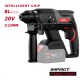 DELI κρουστικό σκαπτικό μπαταρίας DE-DC20-2, Brushless, 20V, 2J