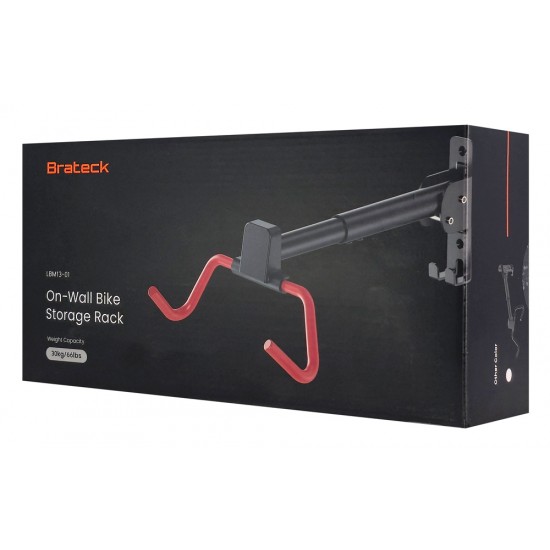 BRATECK επιτοίχια βάση ποδηλάτου LBM13-01, έως 30kg, μαύρη