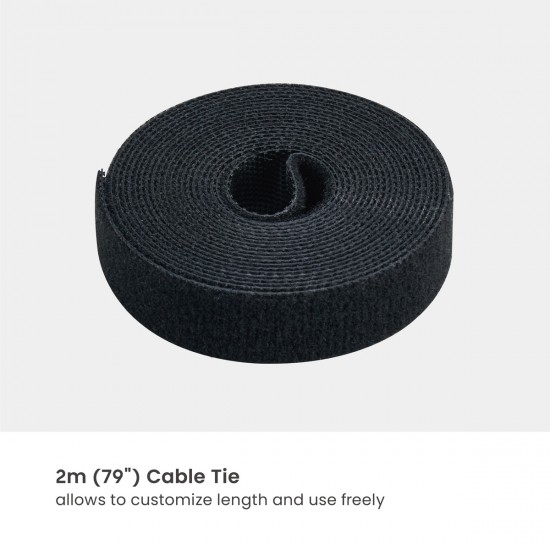 BRATECK cable management γραφείου CC11-20-1, μεταλλικό, 384x63x307mm, μαύρο