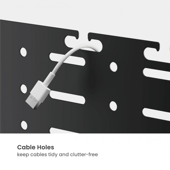 BRATECK cable management γραφείου CC11-20-1, μεταλλικό, 384x63x307mm, μαύρο