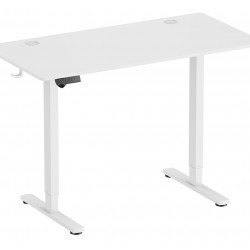 BRATECK ηλεκτρικό γραφείο S23-22R-B-WH με ρυθμιζόμενο ύψος, 1200x600x720~1180mm, λευκό