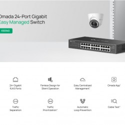 TP-LINK easy managed switch ES224G, 24x Gigabit θύρες, V1.0