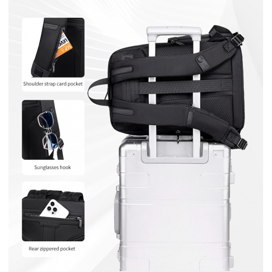ARCTIC HUNTER τσάντα πλάτης B00811 με θήκη laptop 15.6", 16.5L, χακί