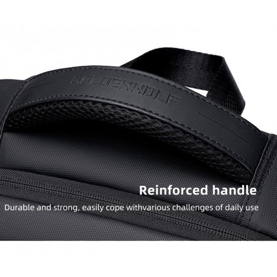 GOLDEN WOLF τσάντα πλάτης GB00707 με θήκη laptop 15.6", 21L, μαύρη