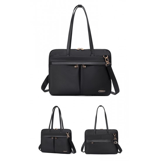 CHANTRIA γυναικεία τσάντα ώμου CB00773 για laptop 15.6", 4L, μαύρη