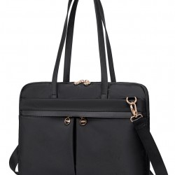 CHANTRIA γυναικεία τσάντα ώμου CB00773 για laptop 15.6", 4L, μαύρη