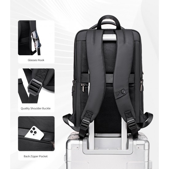 ARCTIC HUNTER τσάντα πλάτης B00872 με θήκη laptop 15.6", 14.5L, γκρι