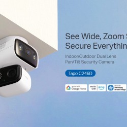 TP-LINK smart κάμερα Tapo C246D, dual lens, 2K/3MP, WiFi, PTZ, IP65, V1.0