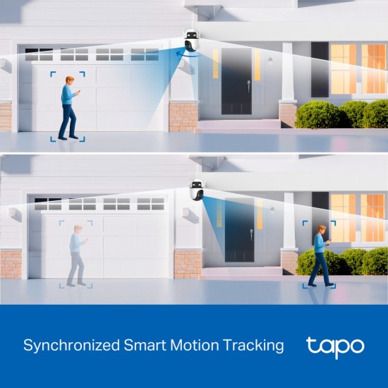 TP-LINK smart κάμερα Tapo C545D, dual lens, 2K/3MP, WiFi, PTZ, IP66, V1.0