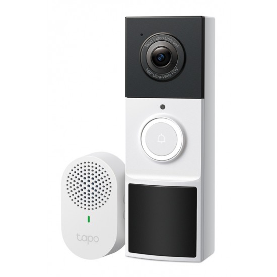 TP-LINK smart κουδούνι με κάμερα Tapo D210, 2K/3MP, WiFi, 6400mAh, IP65, V2.0