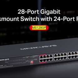 MERCUSYS rackmount switch MS128GP, 28x Gigabit θύρες, PoE+, V1.0